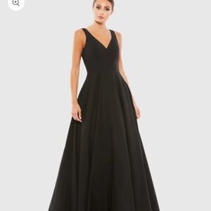 Mac Duggal Black Halter Maxi Dress